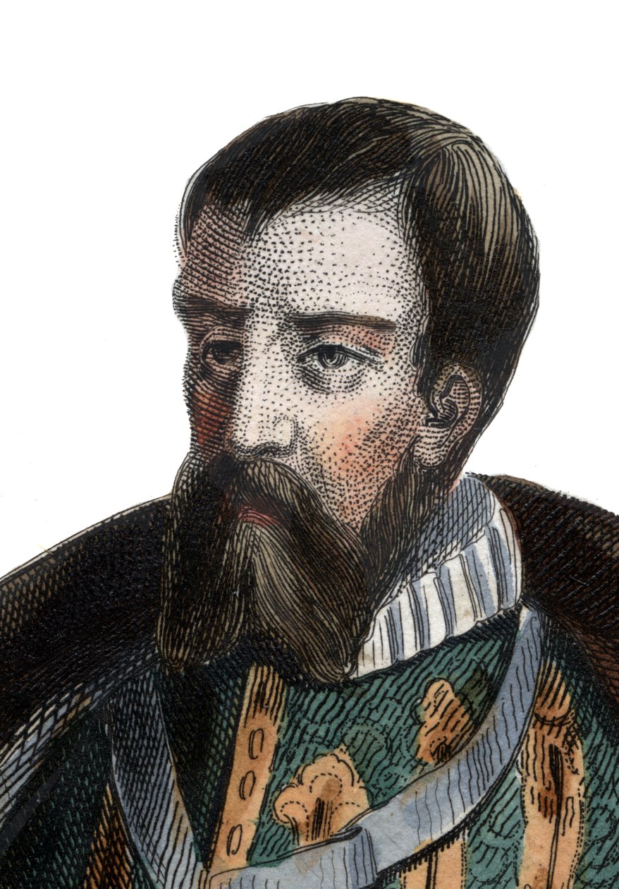 Portrett av Francois I de Lorraine (1519-1563), hertug av Guise, hertug av Aumale, fransk soldat og politiker. av French School