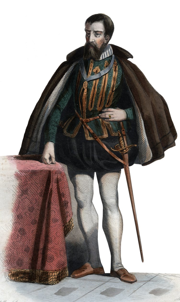 Portrett av Francois I de Lorraine (1519-1563), hertug av Guise, hertug av Aumale, fransk soldat og politiker. av French School