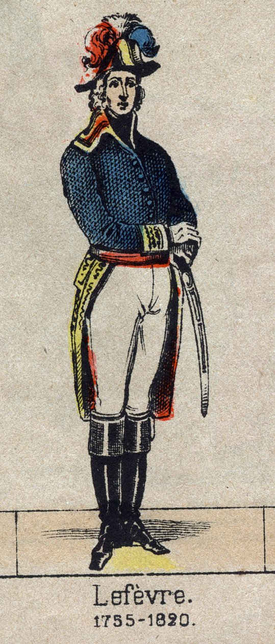 Portrait of Francois Joseph Lefebvre (1755-1820) Duke of Dantzig and of the Empire, Pair of France, then Baron and Pair of France Marechal of the Empire. Image of Epinal from the end of the 19th century. av French School