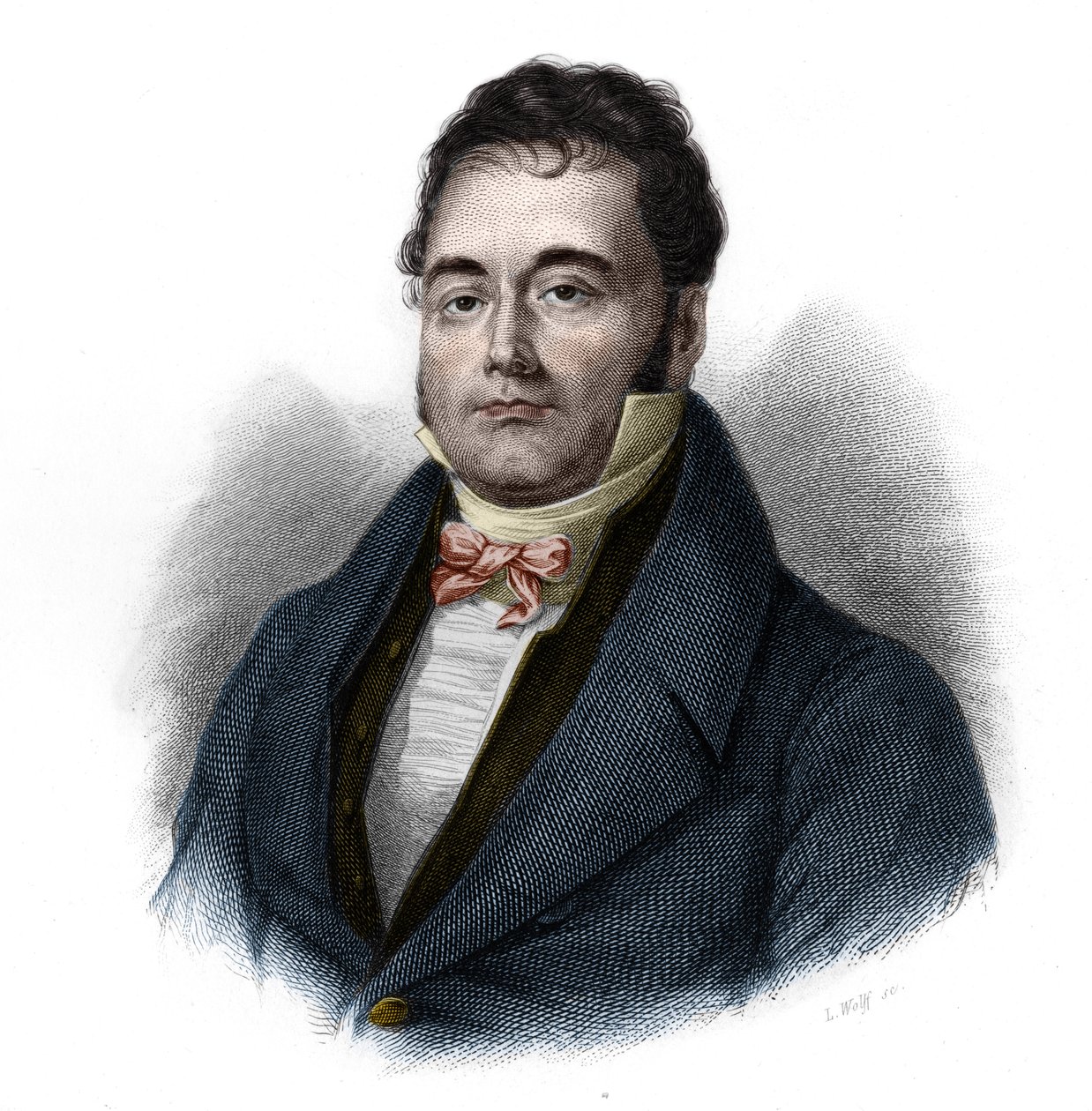 Portrait of Francois Mauguin (1785-1854), French politician. in “” LIBRE DES SPEAKERS”” by Louis de Cormenin Timon. 1842. Private collection. av French School