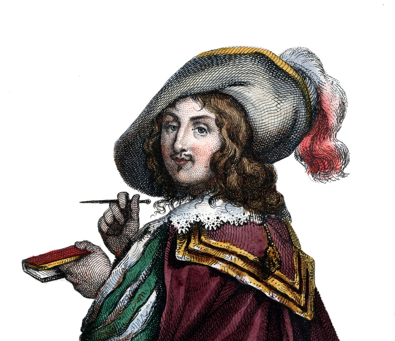 Portrett av Francois VI, hertug av La Rochefoucauld, prins av Marcillac (1613-1680), fransk forfatter. av French School