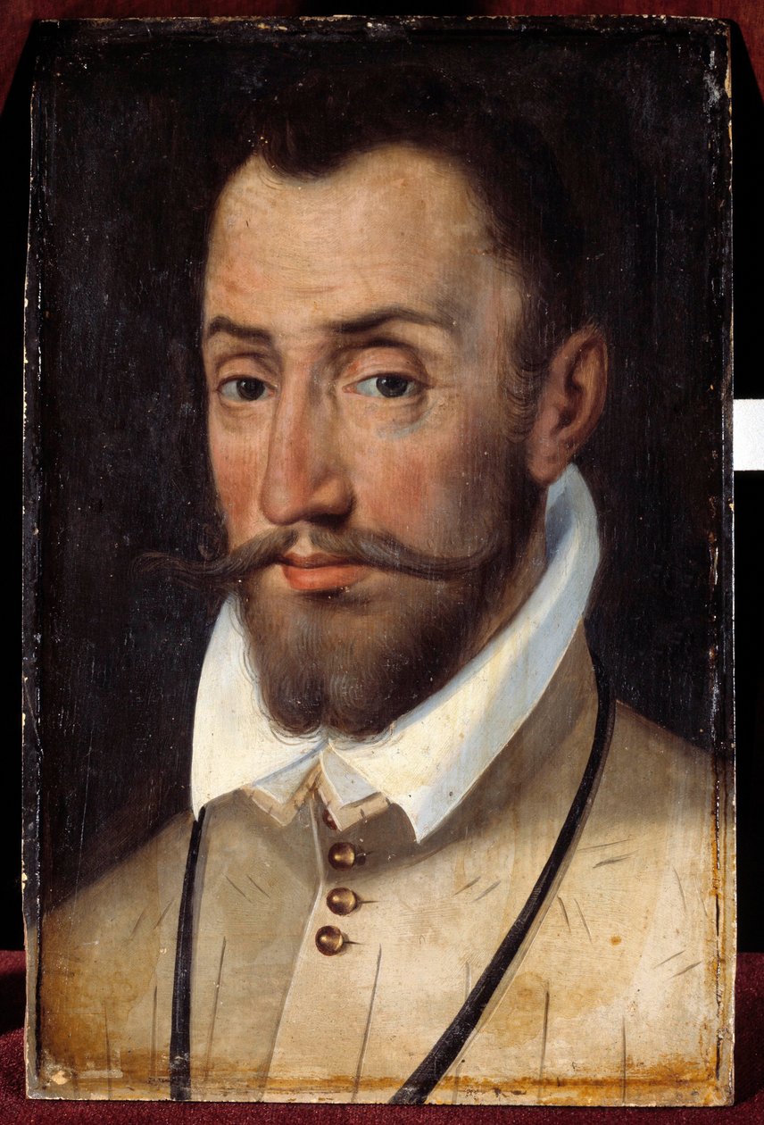Portrett av Francois de Coligny, Lord of Andelot, oberst general for infanteriet (1521-1569) Maleri av den franske skolen av French School