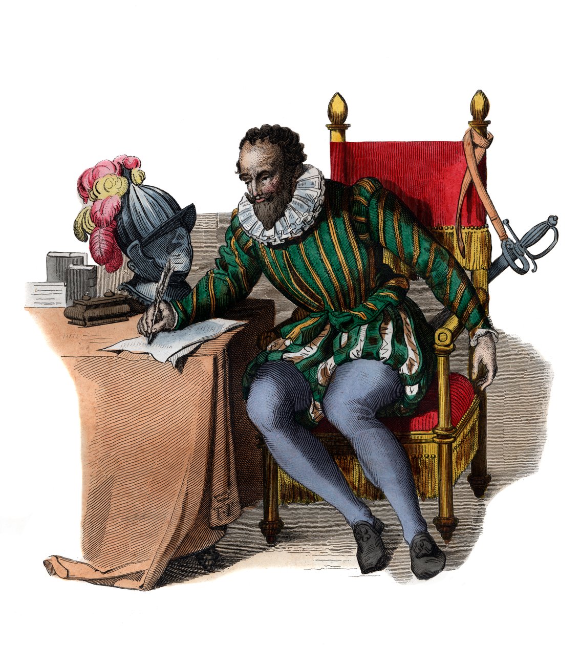 Portrett av Francois de Malherbe (1555-1628), fransk poet, kritiker og oversetter. av French School