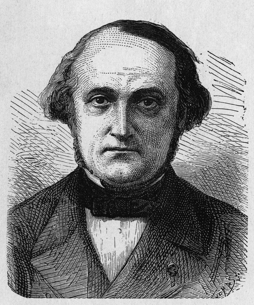 Portrait of François-Clément Sauvage (1812 - 1872), French engineer and administrator - in “Album de la Science; illustrious scientists; Great discoveries””” 1896. av French School