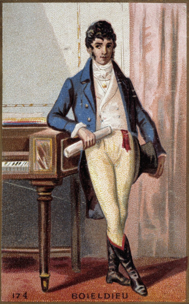 Portrett av François Adrien Boieldieu (1775-1834), fransk komponist. av French School