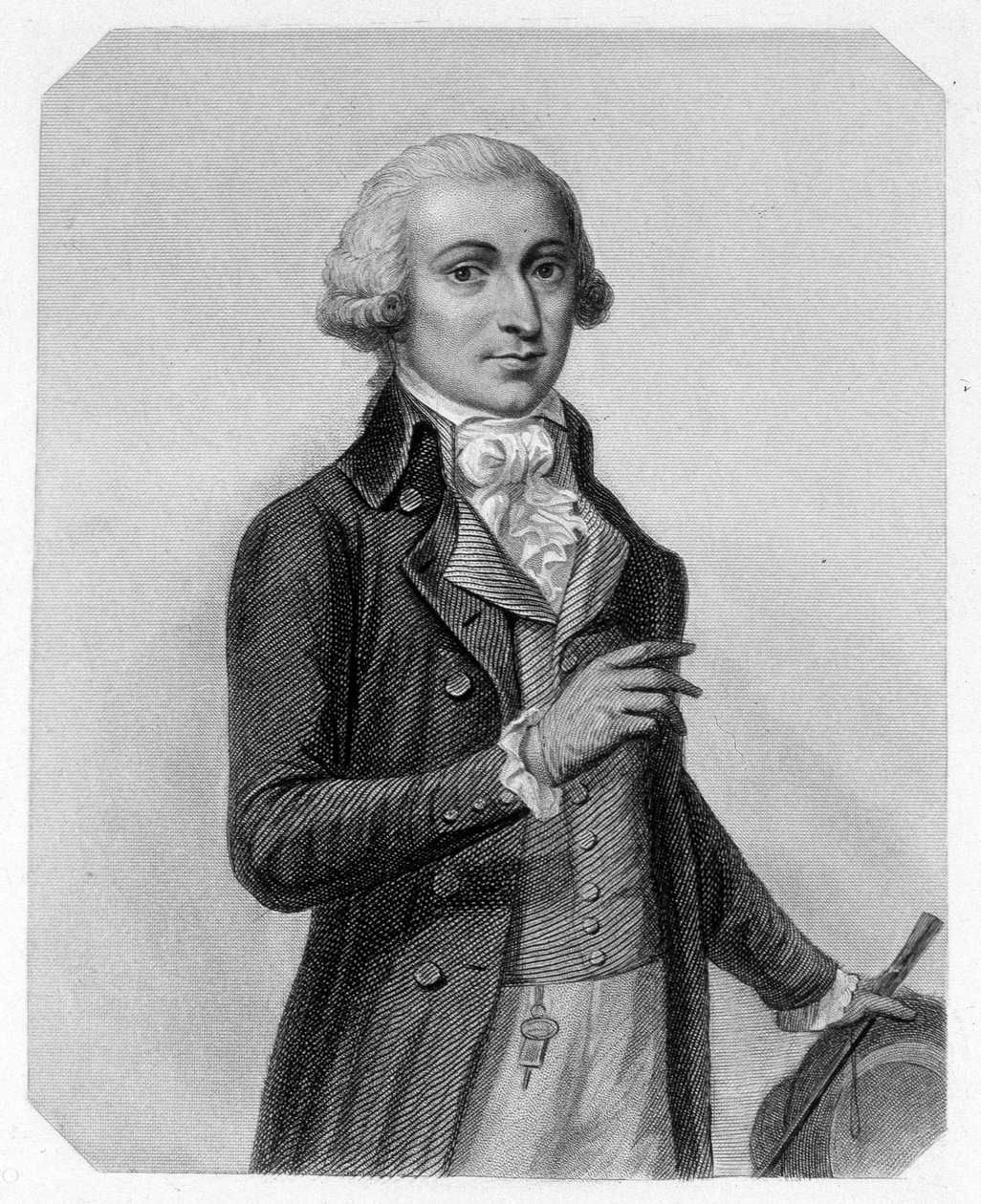 Portrett av Francois Buzot, fransk politiker (1760-1794). I "The history of the Girondins"" av Lamartine av French School
