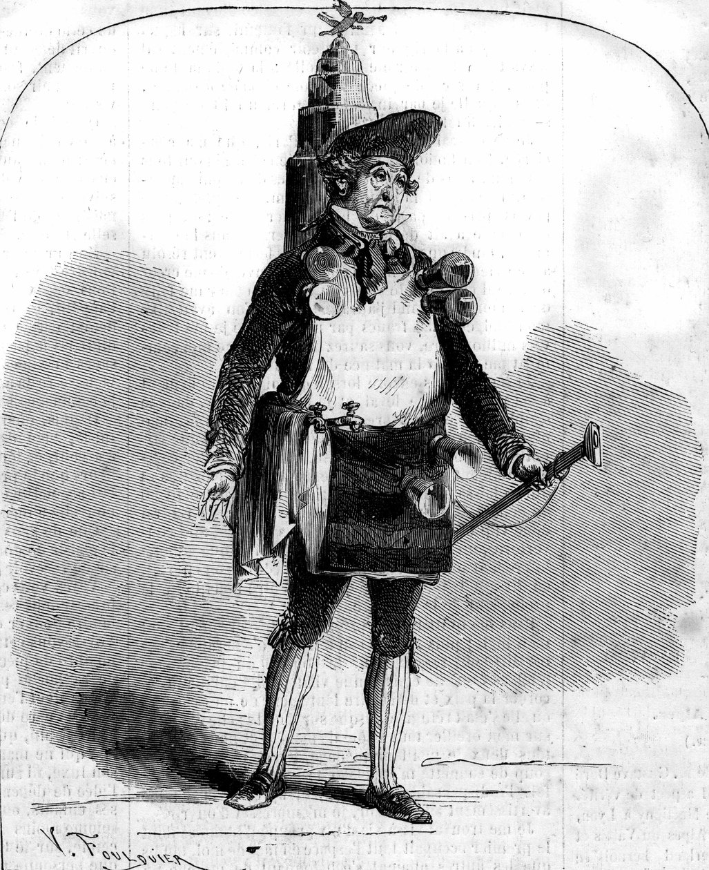 Portrett av Frederick Lemaitre (1800-1876), fransk komiker i "Le Marchand de coco" "av Adolphe d