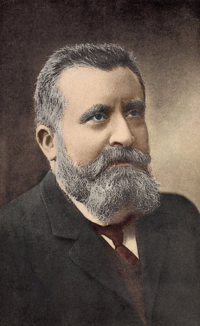 Portrett av den franske politikeren Jean Jaures (1859-1914) av French School