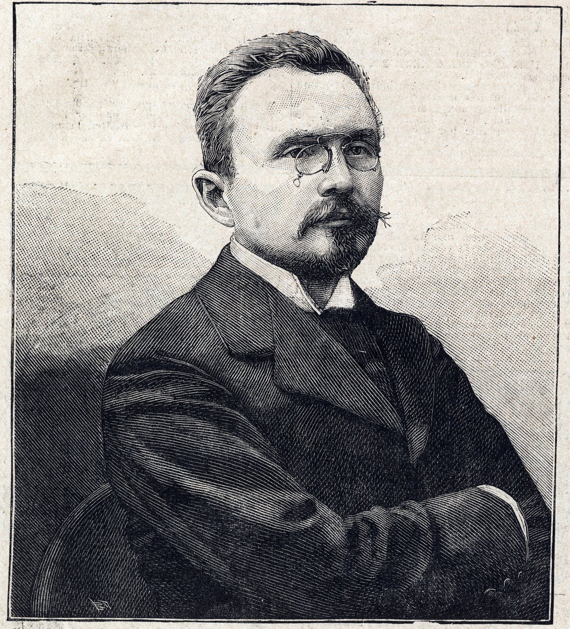 Portrett av Gabriel Albert Auguste Hanotaux fransk diplomat, historiker og politiker (1853-1944). av French School
