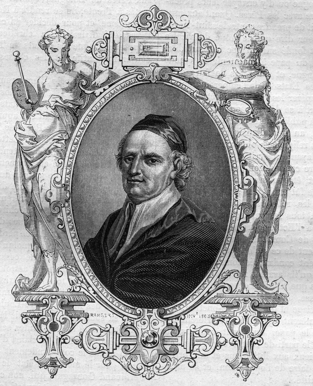 Portrait of Gaspard Contarini (1483-1542) Cardinal and Legate of Pope Paul III at the Diet of Regensburg. Engraving in “” History of the Popes (...) Crimes of the Queen King and Emperors through the centuries” by Maurice Lachatre av French School
