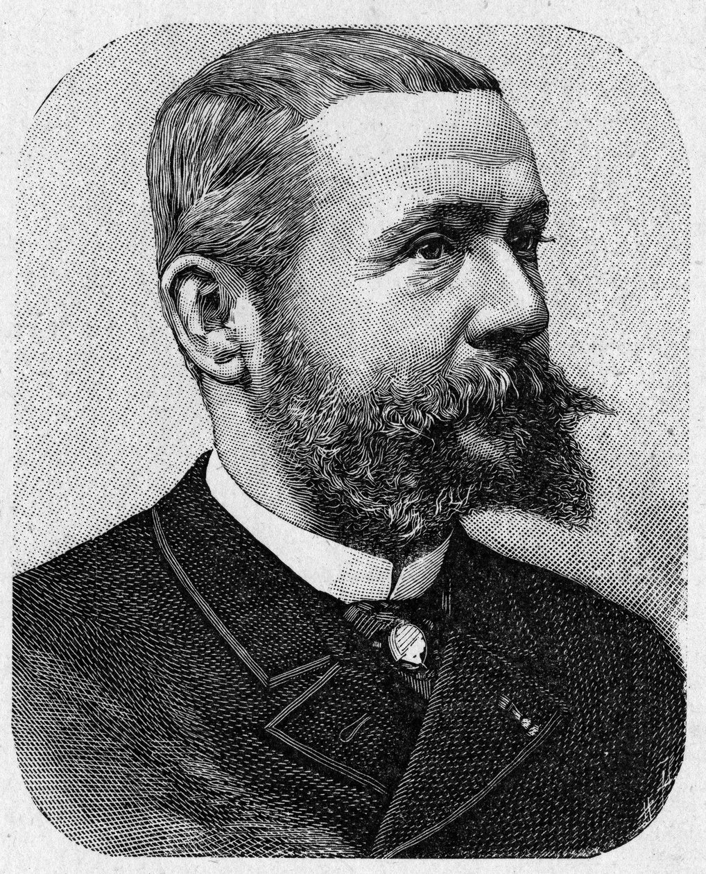 Portrett av Gaston Tissandier (1843 - 1899), fransk aeronaut - i "" Album de la Science; berømte lærde; Store funn""" 1896. av French School