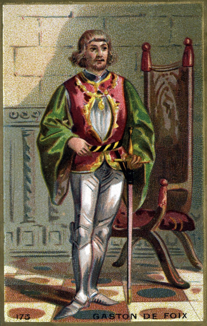 Portrait of Gaston de Foix (1489-1512). Chromolithography of the late 19th century. av French School