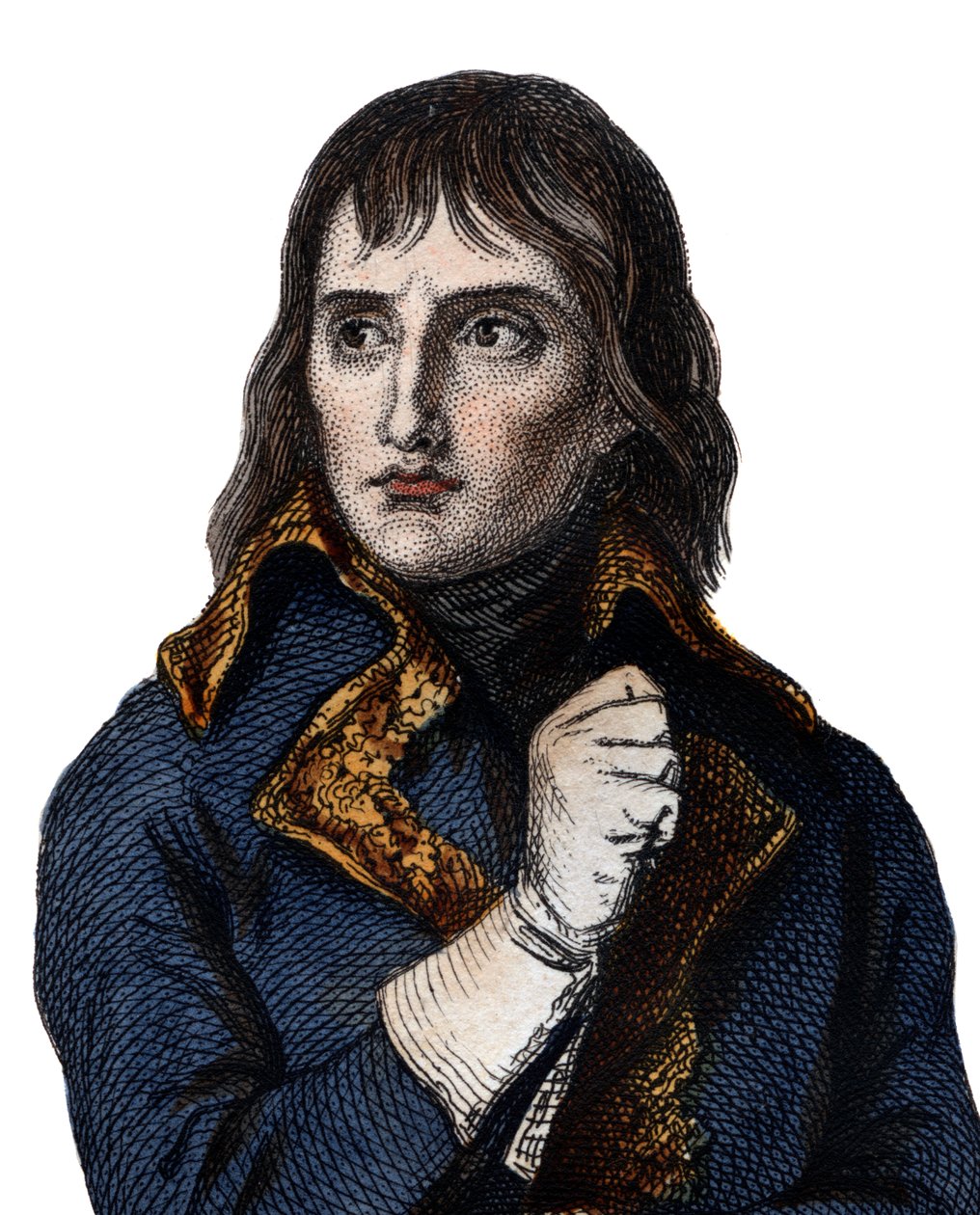 Portrett av general Bonaparte (Napoleon Bonaparte) (1768-1821). av French School