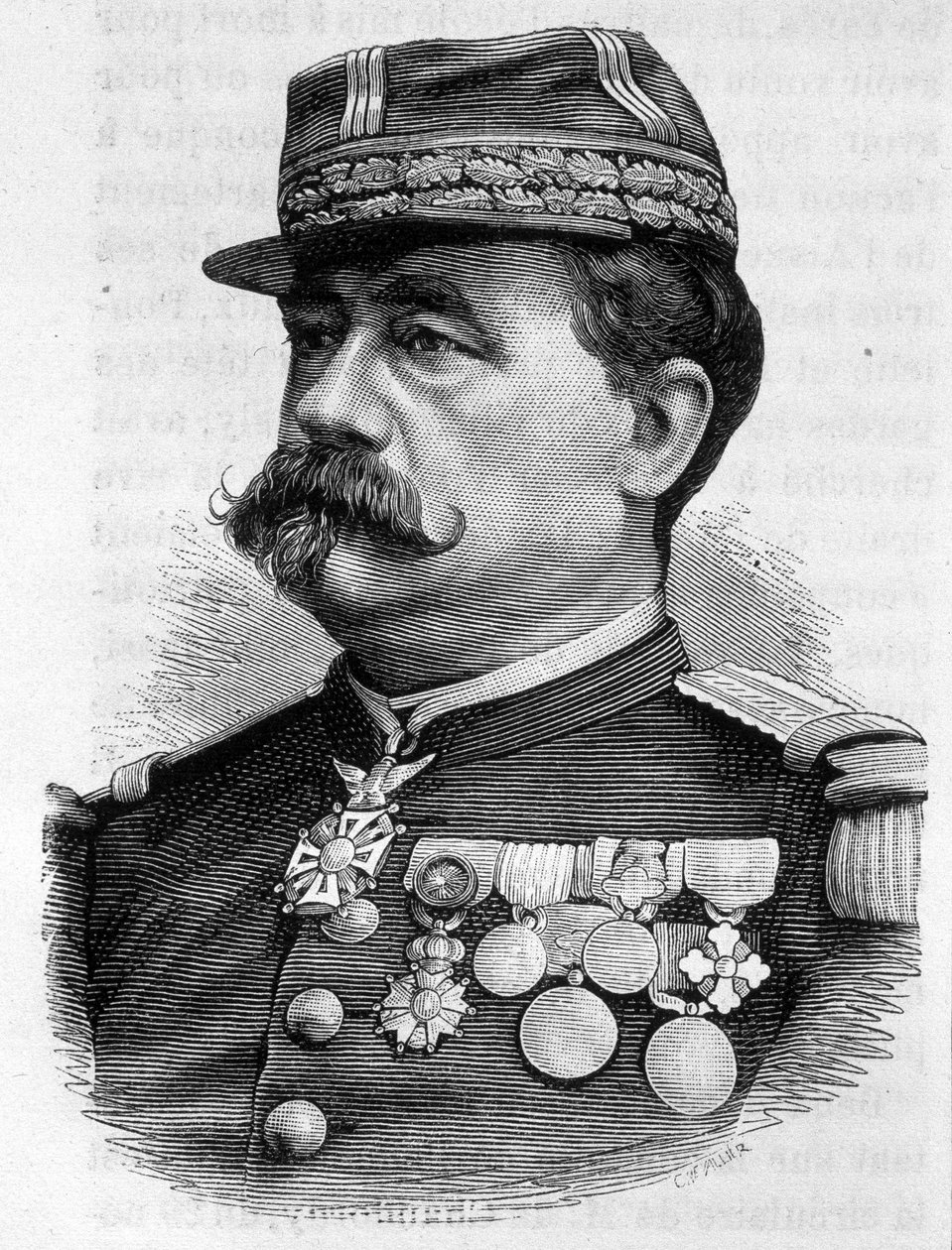 Portrett av general Carrey de Bellemare. av French School