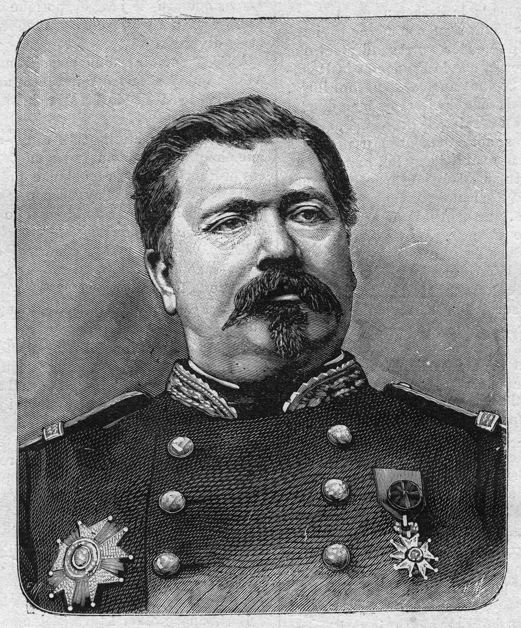 Portrett av general Davout (ca. 1829), storkansler for Æreslegionen. Gravering i «La gazette du dimanche»» av 12. desember 1895. av French School