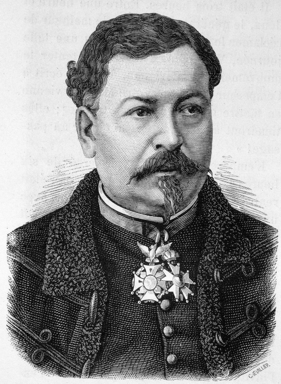 Portrett av general Jean Auguste Margueritte (1823 - 1870, død i slaget ved Sedan), far til Paul og Victor Margueritte - i "" L