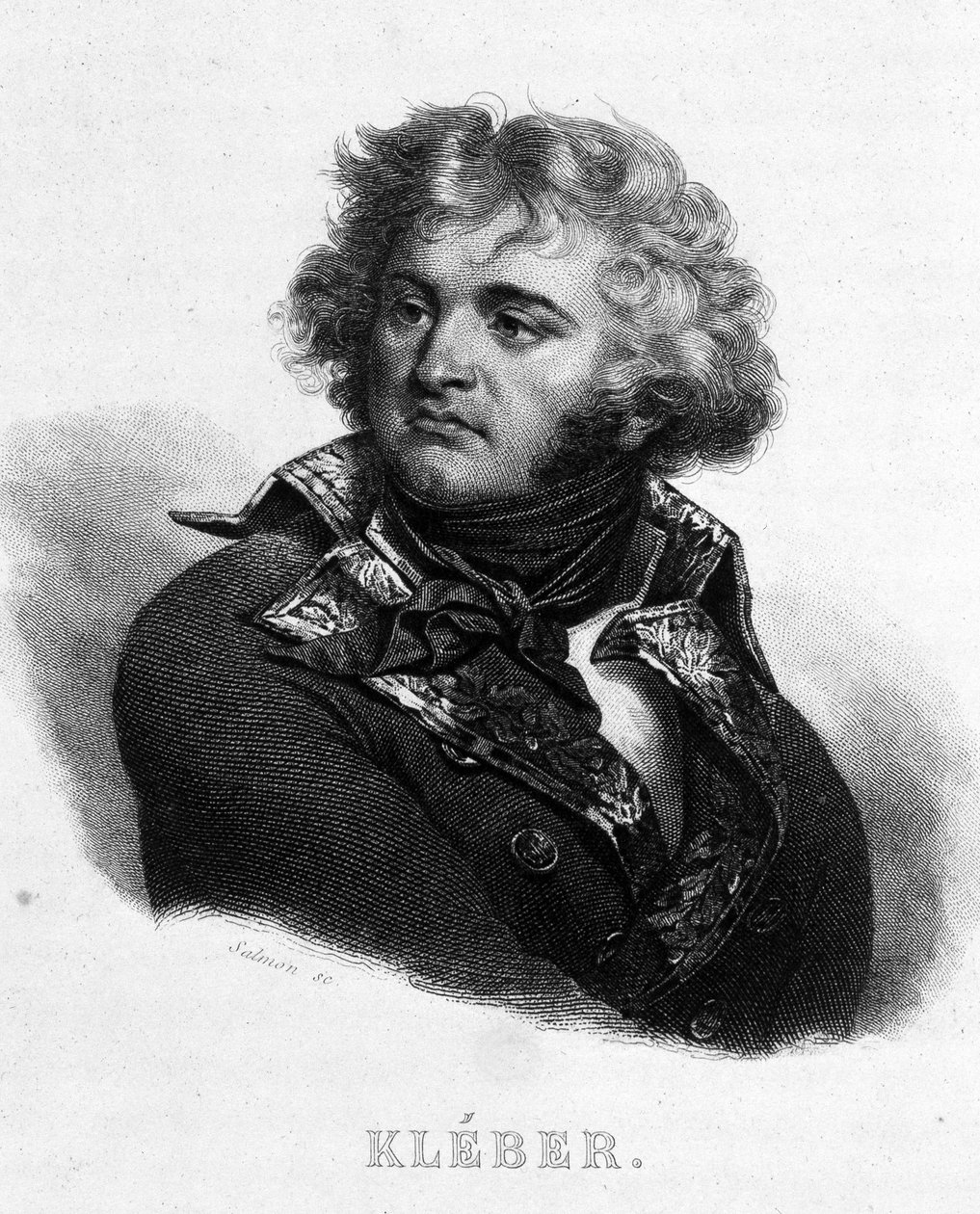 Portrait of General Jean Baptiste Kléber (1753 - 1800) - in “” Revolution francaise”” by Thiers. 19th century av French School