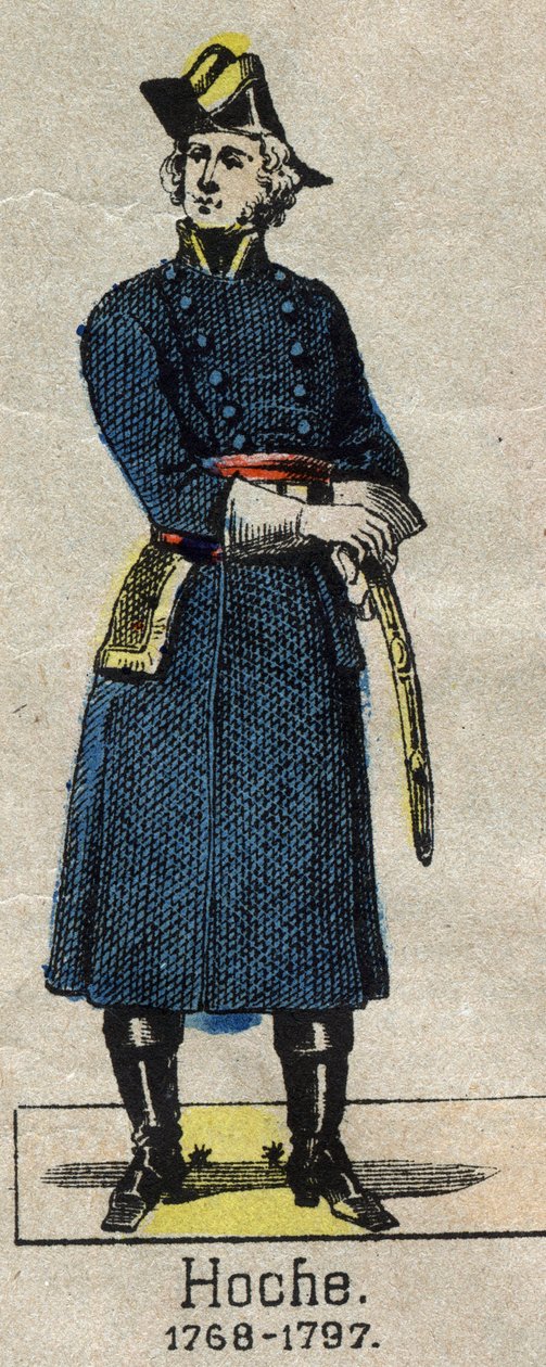 Portrett av general Louis Lazare Hoche (1768-1797) Bilde av Epinal fra slutten av 1800-tallet. av French School