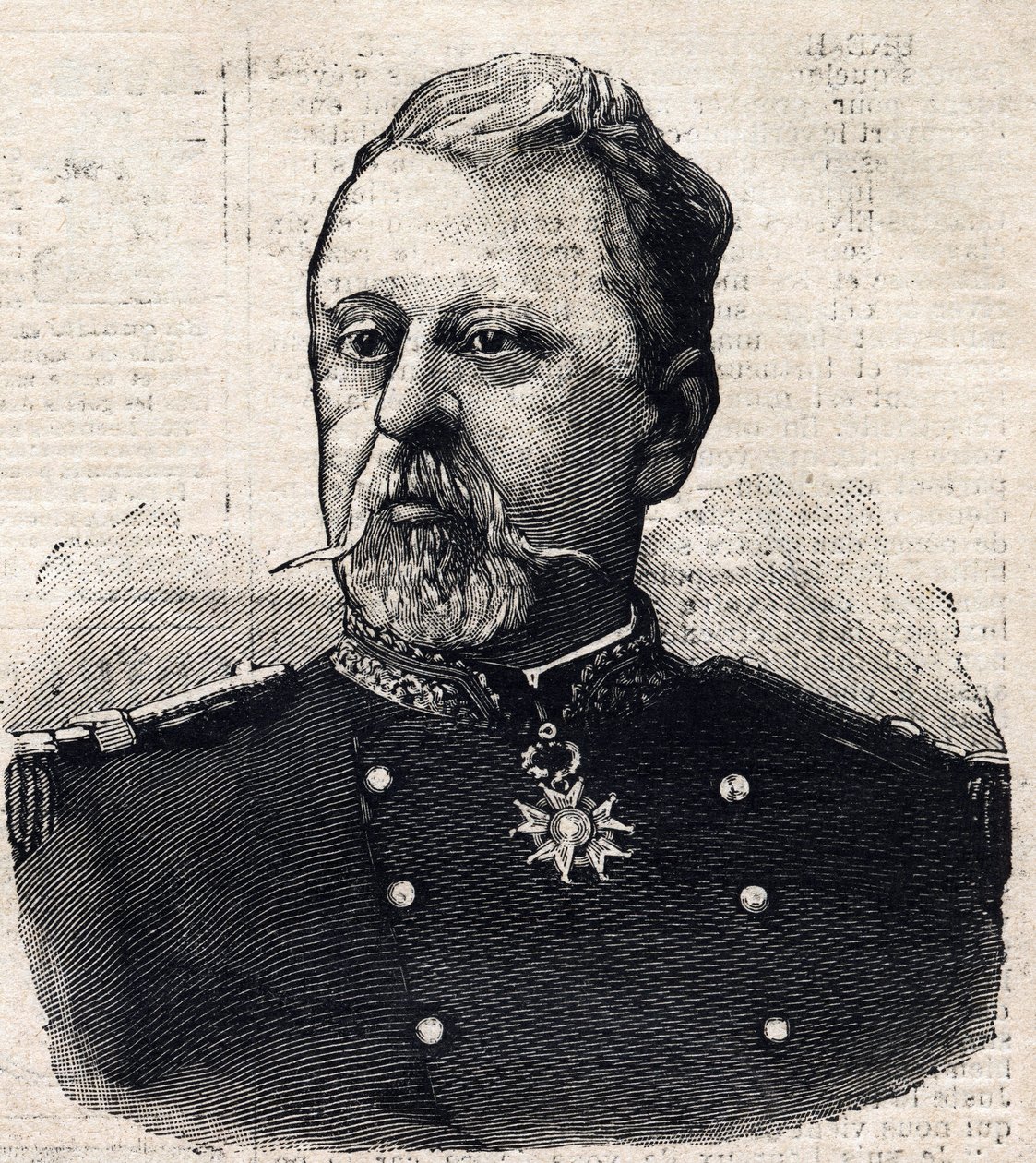 Portrett av general Poilloue of St Mars (Saint Mars) (1832-1897) av French School