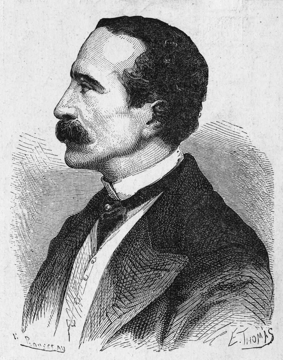 Portrett av Georges Bonelli, oppfinneren av den typografiske telegrafen - i "" Album of Science; berømte lærde; Store funn""" 1896. av French School