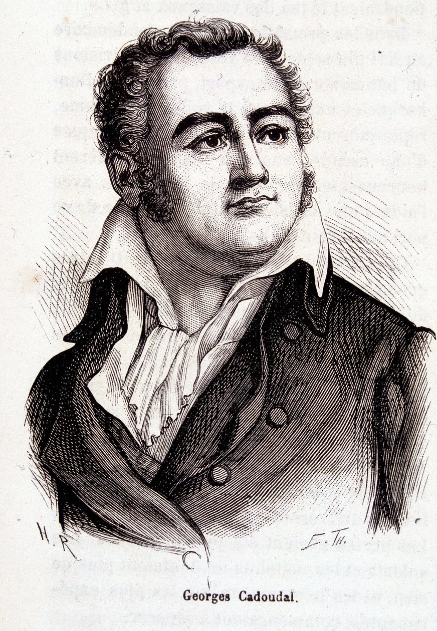 Portrett av Georges Cadoudal - gravering av French School