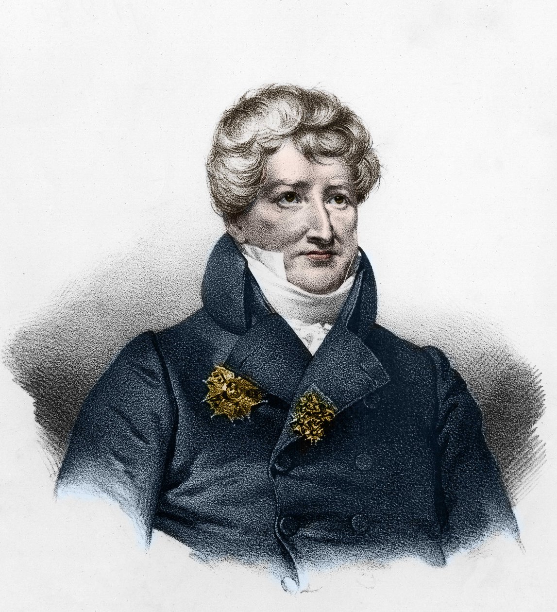 Portrait of Georges Cuvier (1764-1832), French paleontologist. av French School
