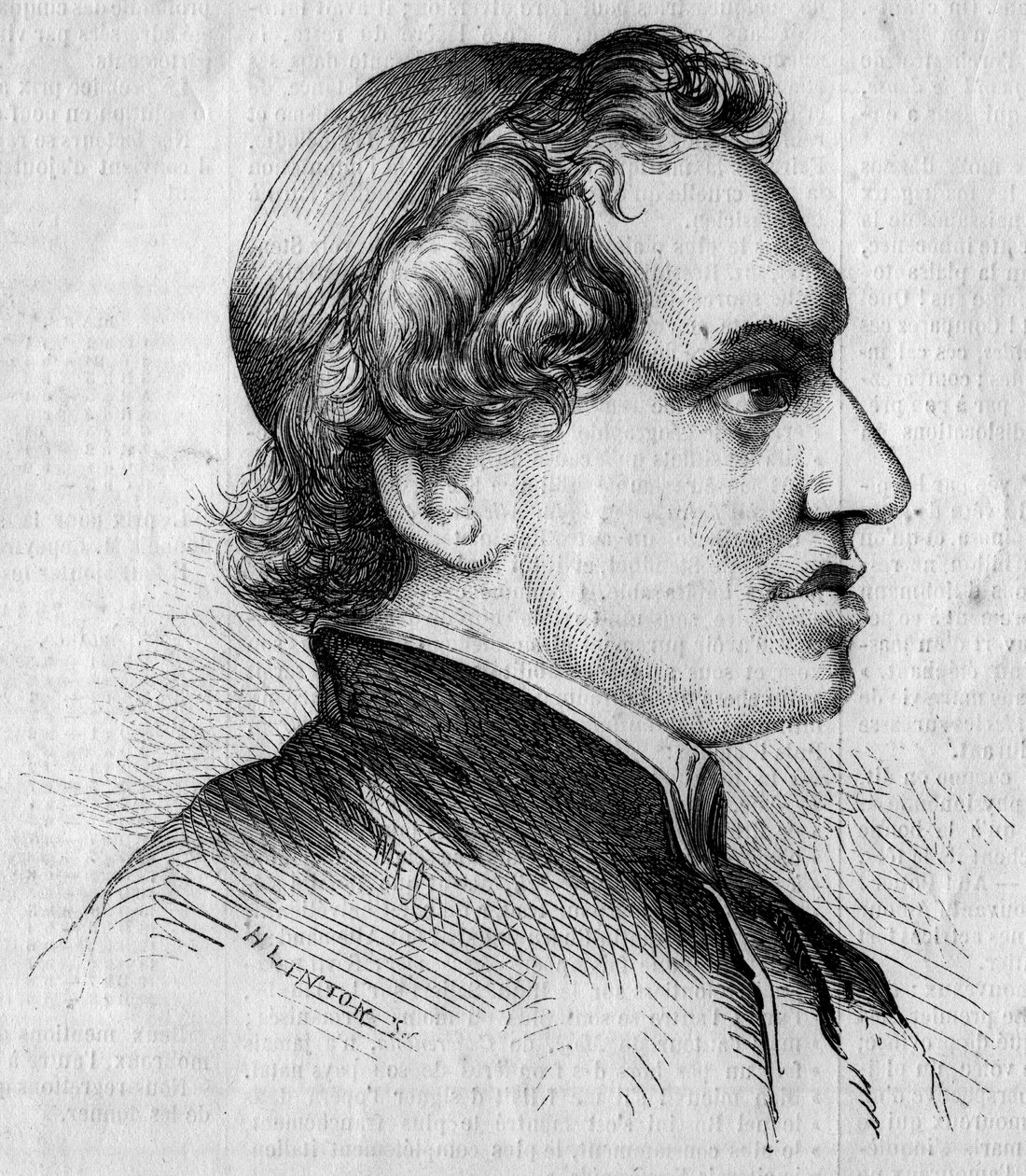 Portrett av Giacomo Antonelli (1808-1878), italiensk kardinal og statssekretær for den pavelige regjeringen. Gravering av Linton i "" The Illustrous World"" nr. 92 av 15. januar av French School
