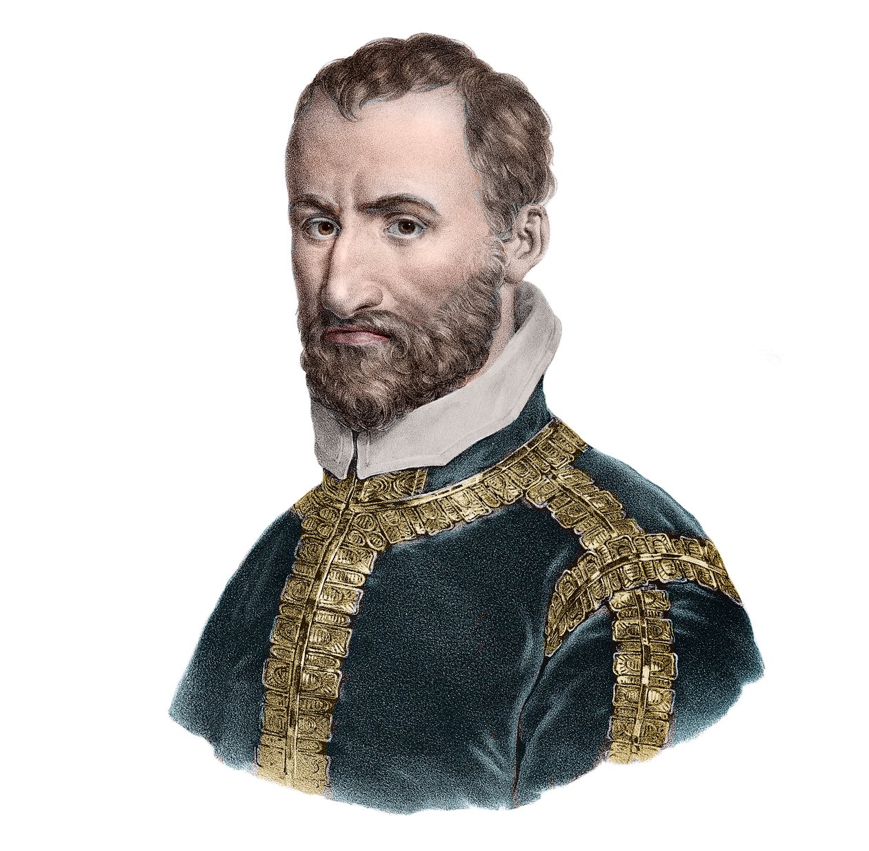 Portrett av Giovanni Pierluigi da Palestrina (1525-1594), italiensk komponist. av French School