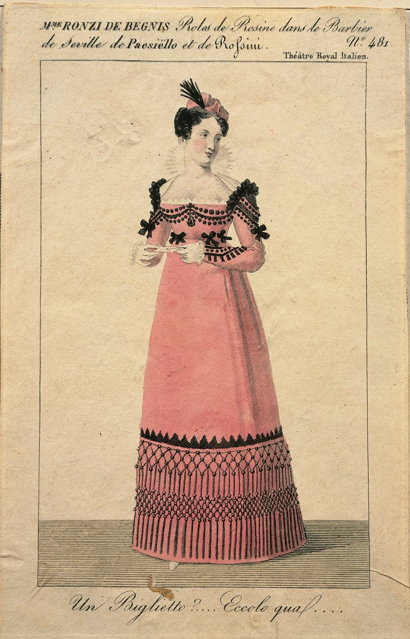 Portrett av Giuseppina Ronzi de Begnis i rollen som Rosina i 