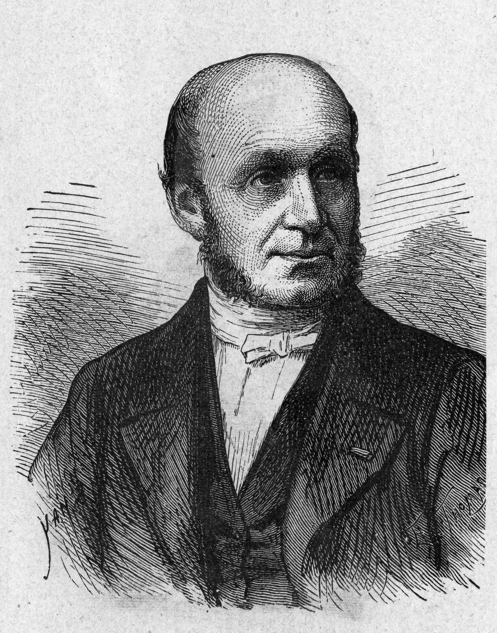 Portrett av Guillaume Benjamin Duchenne de Boulogne (1806 - 1875), fransk lege - i "Album de la Science; berømte vitenskapsmenn; Store funn""" 1896. av French School