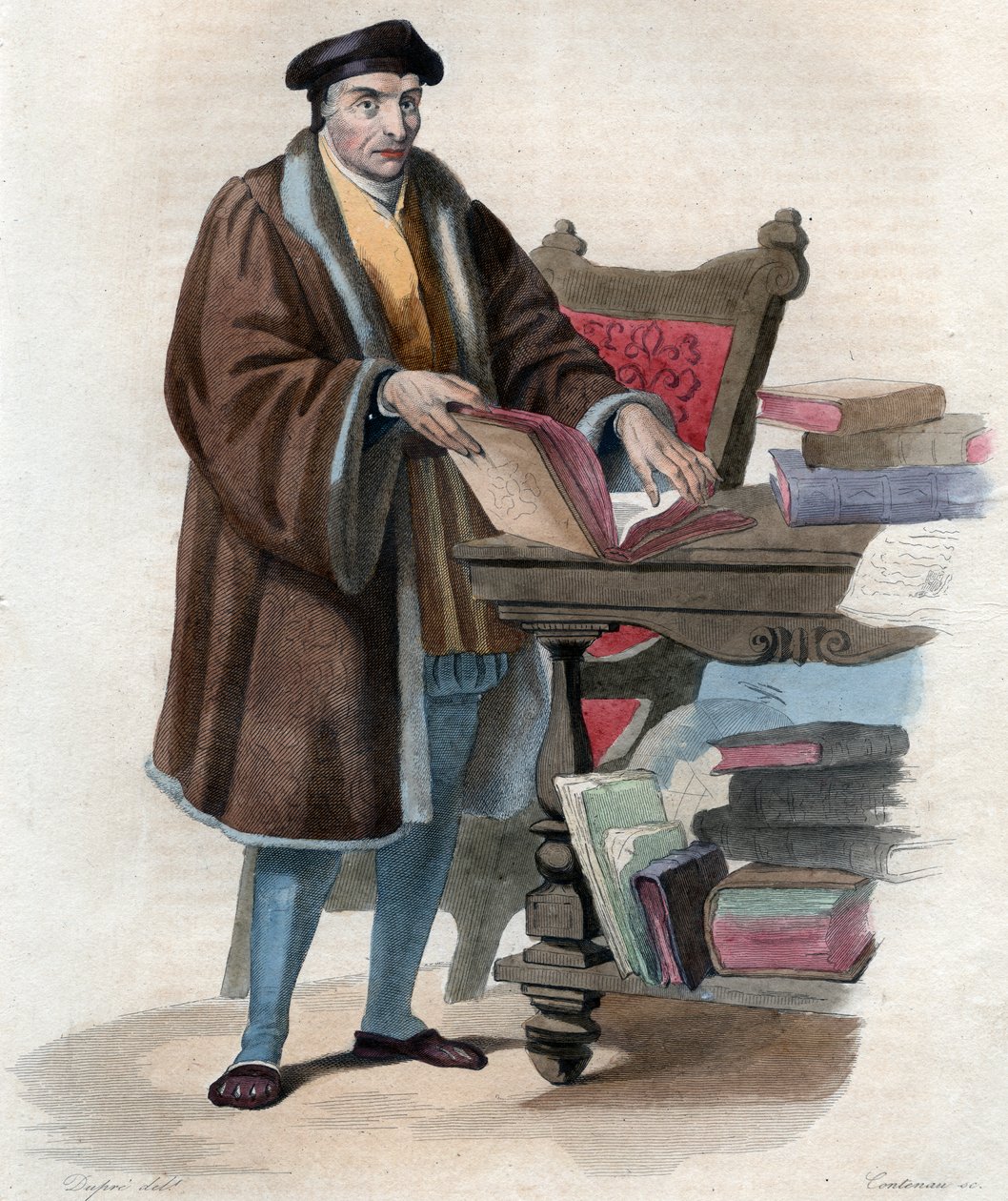 Portrett av Guillaume Bude (Budee) (Budaeus) (1467-1540), fransk lærd. av French School