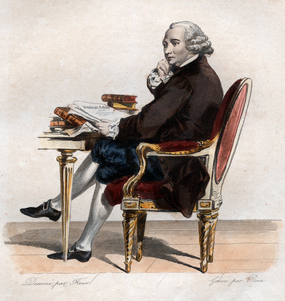 Portrett av Guillaume Chretien de Lamoignon de Malesherbes (1721-1794), fransk statsmann og minister. av French School