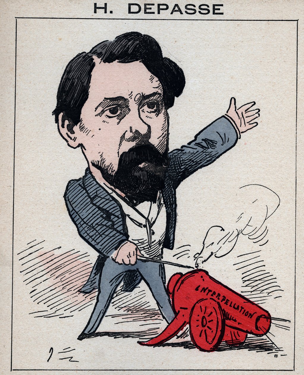 Portrett av Hector Depasse (1842-1911) fransk politiker - i «Les Hommes d