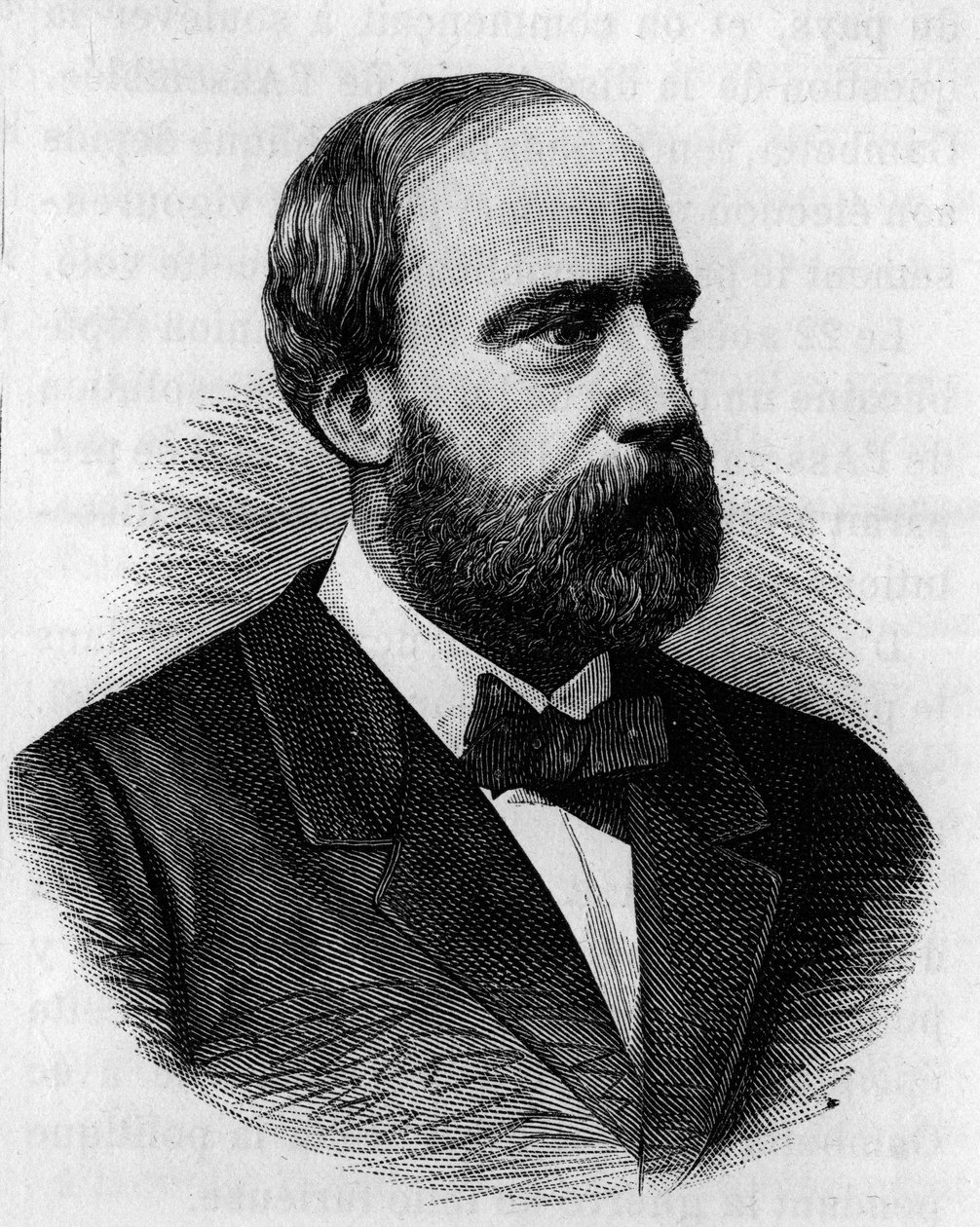 Portrett av Henri Charles Ferdinand Marie Dieudonne d'Artois (1820-1883), hertug av Bordeaux, greve av Chambord, kjent som Henri V, som later til Frankrikes trone. Gravering hentet fra "" L'Histoire de France populaire"" av Henr av French School