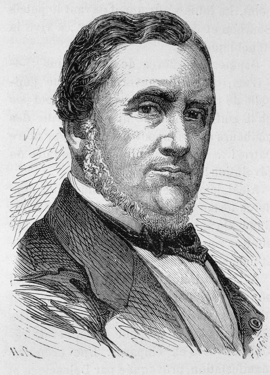 Portrett av Henri Dupuy de Lôme, ingeniør for fransk maritim ingeniørfag (1777 - 1885), byggmester av det første franske slagskipet "" La Glory"" - i "L