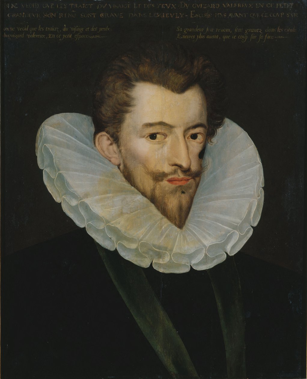 Portrett av Henri I (1549-88) de Lorraine, Duc de Guise, kjent som Le Balafre (tempera på panel) av French School