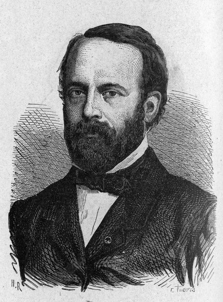 Portrett av Henri Sainte-Claire Deville (1814 - 1876) - i "" Album of Science; berømte lærde; Store funn""" 1896. av French School