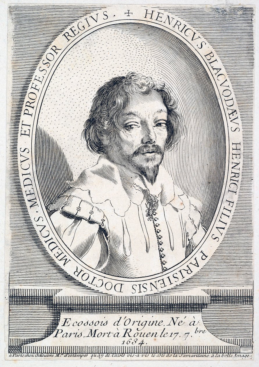 Portrett av Henry Blackwood, død 1634, pub. 1755-65 gravering, 1755. av French School