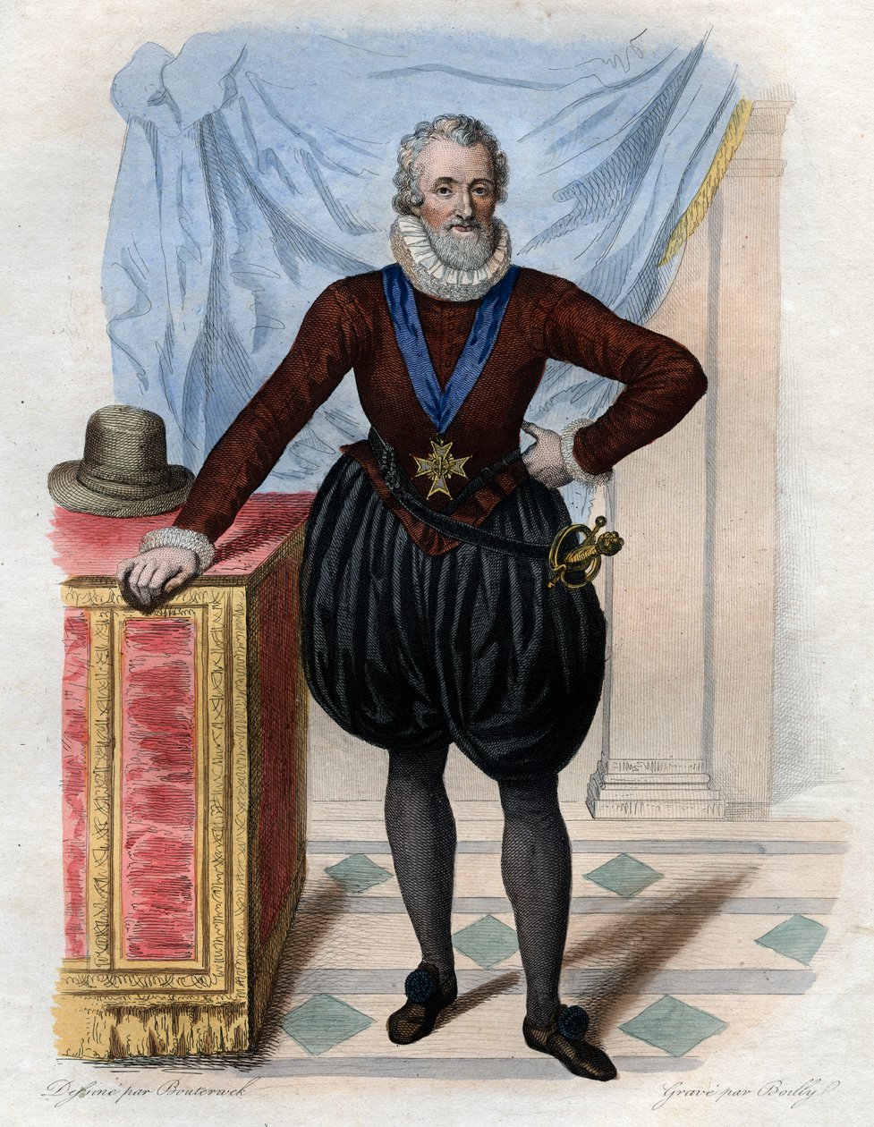 Portrett av Henrik IV (1553-1610), konge av Frankrike. av French School