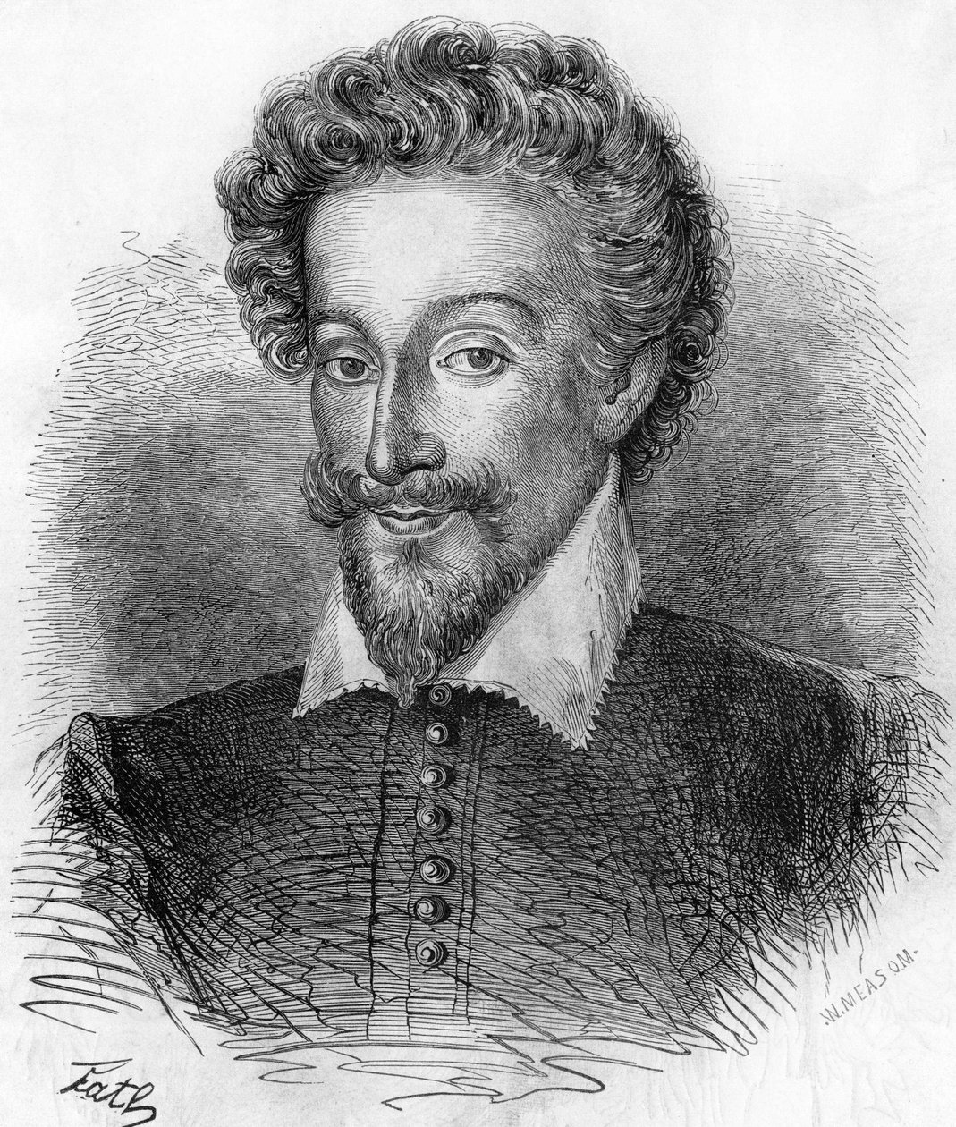 Portrett av Henrik IV (1553-1610), konge av Frankrike. I ""Frankrikes populære historie"", nd. ca 1885. Gravering. av French School
