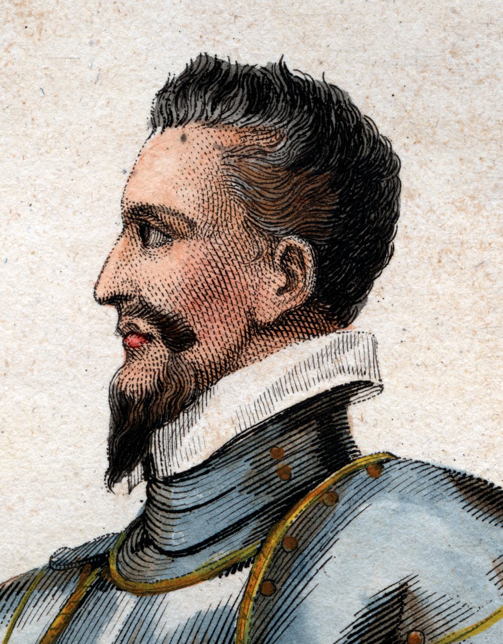 Portrett av Henry I, hertugen av Guise (1550-1588) kalt den arrede. av French School