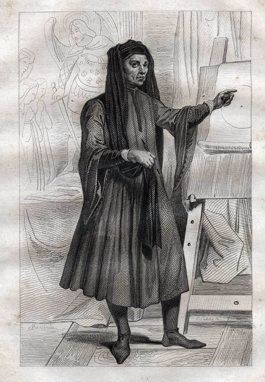 Portrett av den italienske maleren Giotto di Bondone (Ambrogiotto di Bondone av French School
