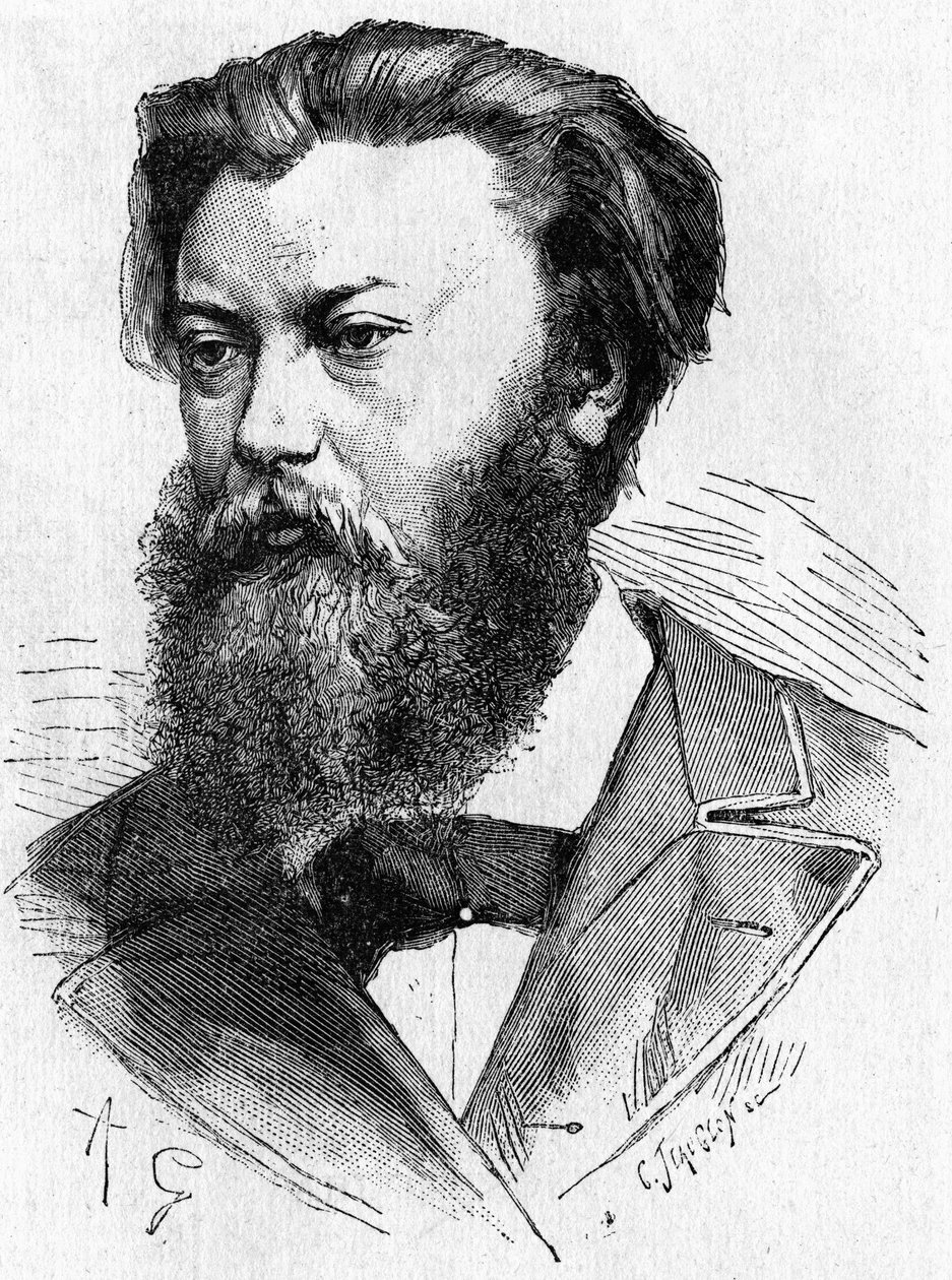 Portrait of Jablochkoff - in “” Album of Science; illustrious scientists; Great discoveries””” 1896. av French School