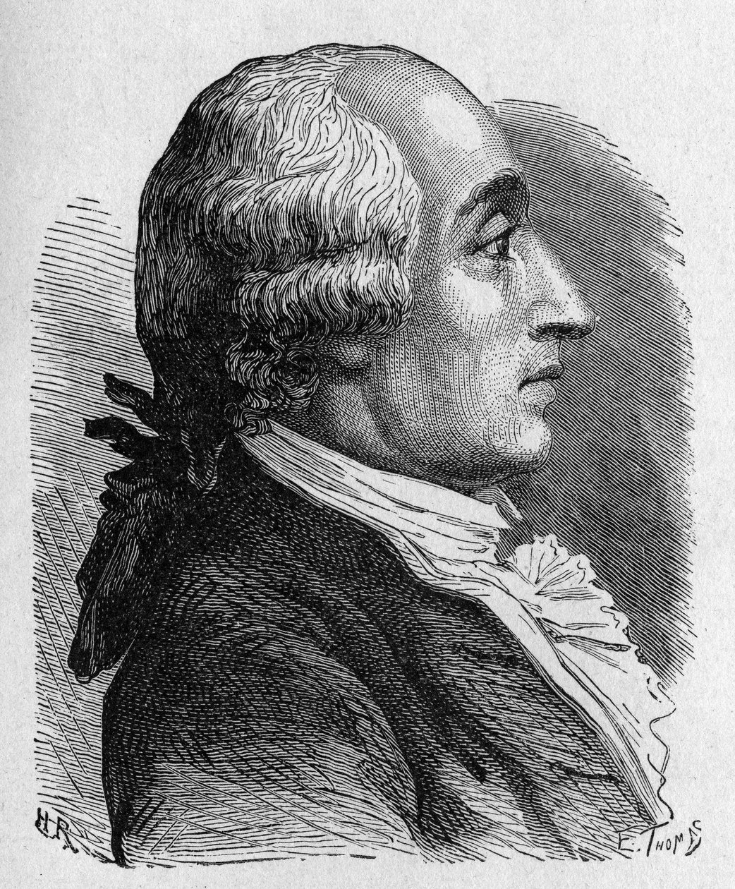 Portrett av Jacques Alexandre César Charles (1746 - 1823), fransk fysiker - i "" Album of Science; berømte vitenskapsmenn; Store funn""" 1896. av French School