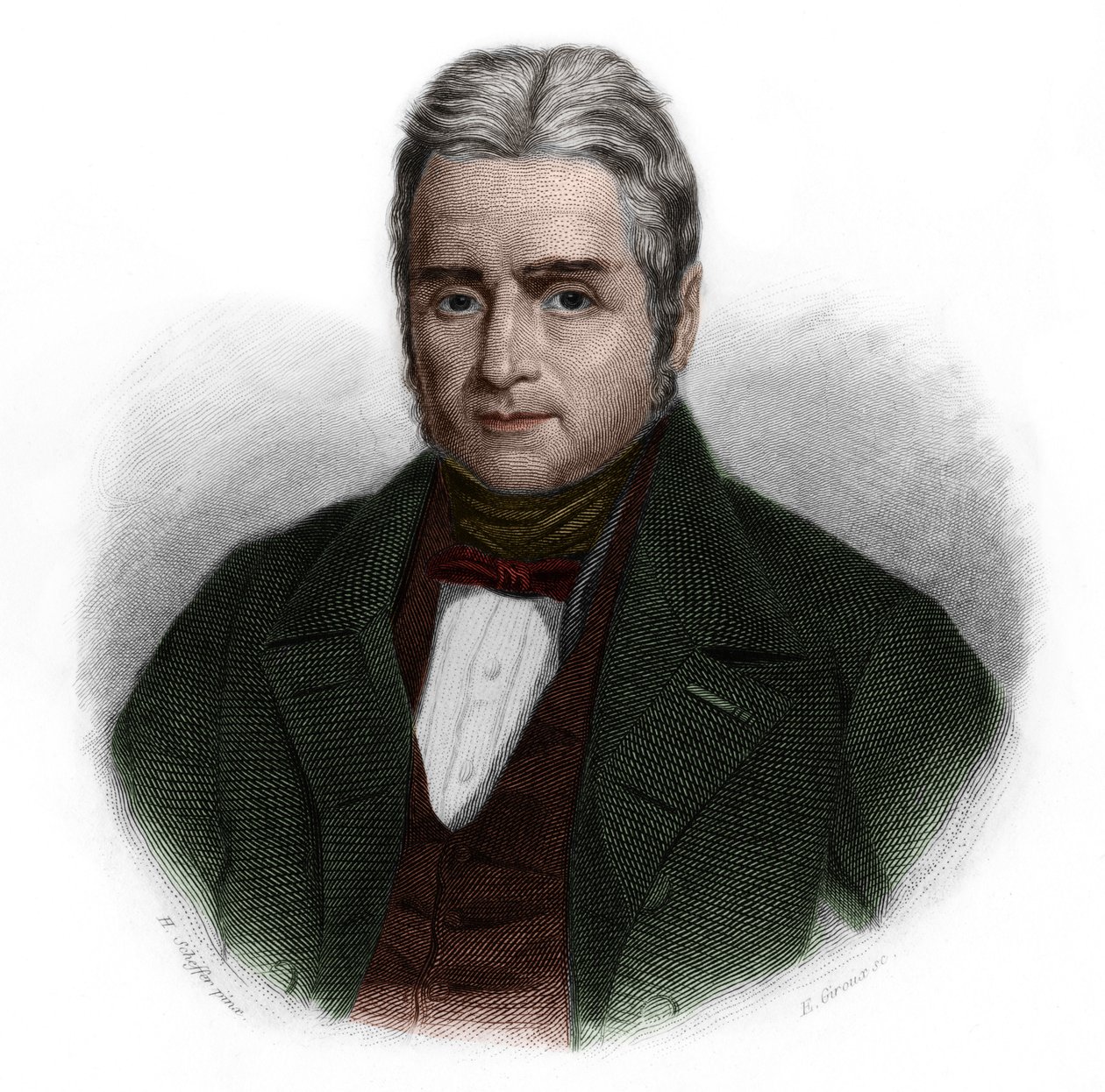 Portrett av Jacques Lafitte (1767-1844), fransk politiker og bankmann. i "" Book of Speakers" av Louis de Cormenin Timon. 1842. Privat samling. av French School