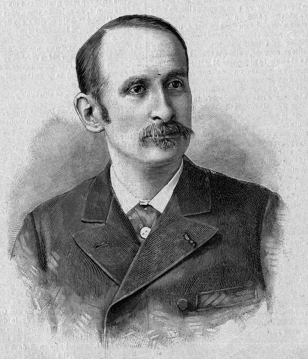 Portrett av Jacques Marie Eugene Godefroy-Cavaignac (Godefroy de Cavaignac, Godefroy Cavaignac) (1853-1905), fransk politiker, krigsminister i 1895. Inngravering i «La gazette du dimanche»» av 14. november 1895. av French School