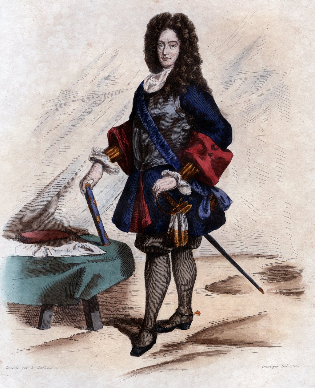 Portrett av James FitzJames, 1. hertug av Berwick (1670-1734), fransk militærleder. av French School