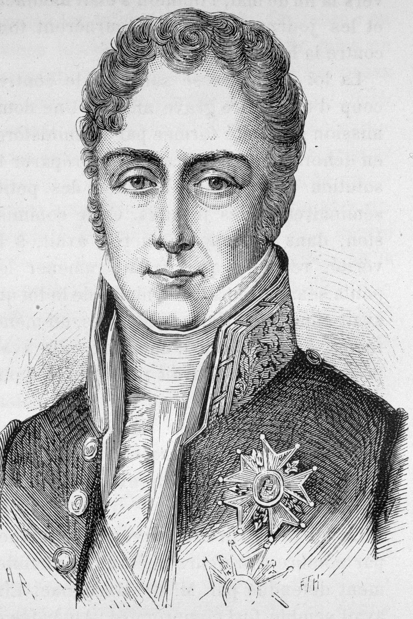 Portrett av Jean-Baptiste (Jean Baptiste) Sylvere Gay, Viscount de Martignac, fransk politiker (1778 - 1832) - i "" L