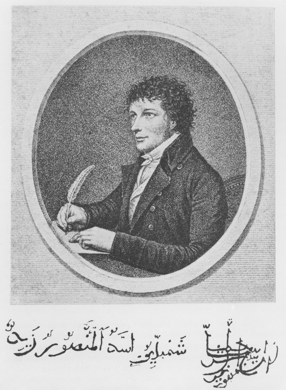 Portrett av Jean-Francois Champollion (1790-1832) av French School