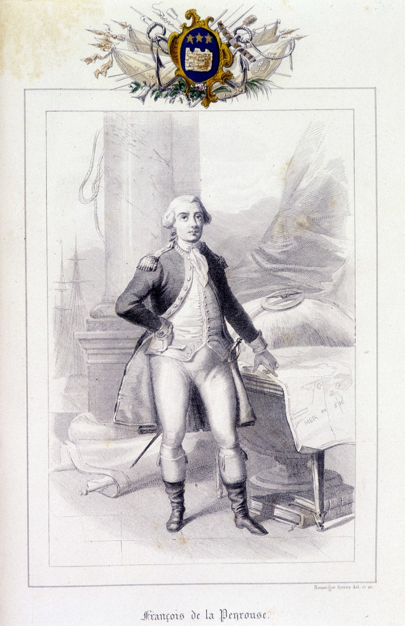 Portrett av Jean-Francois Galaup, greve av La Perouse (Jean Francois Laperouse av French School